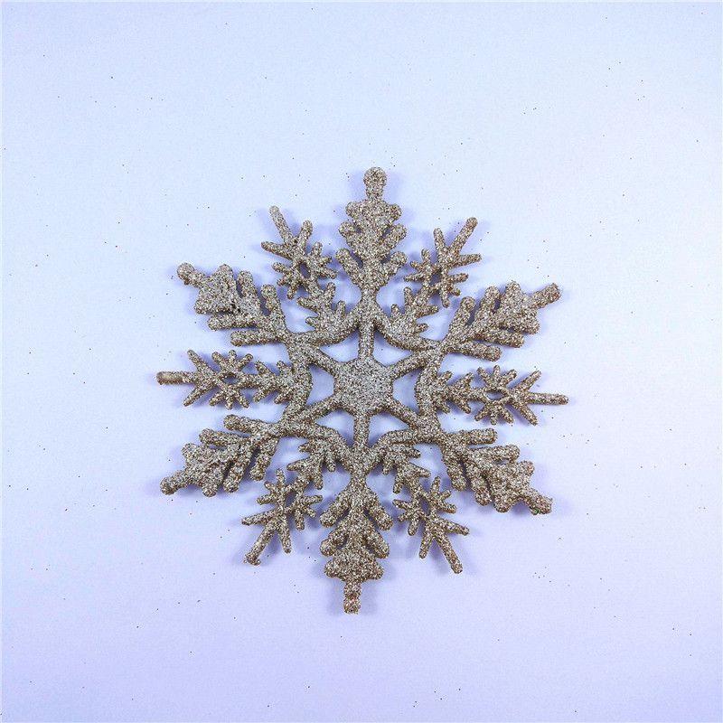 Luxuriöse 12 Stück glitzernde Weihnachtsbaum-Hängeornamente Kugeln Schneeflocken 10cm