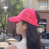 Hat Summer Women'S Baseball Cap Love Embroidery Shade Cycling Sunscreen Hat Parent-Child Horse Tail Empty Top Cap