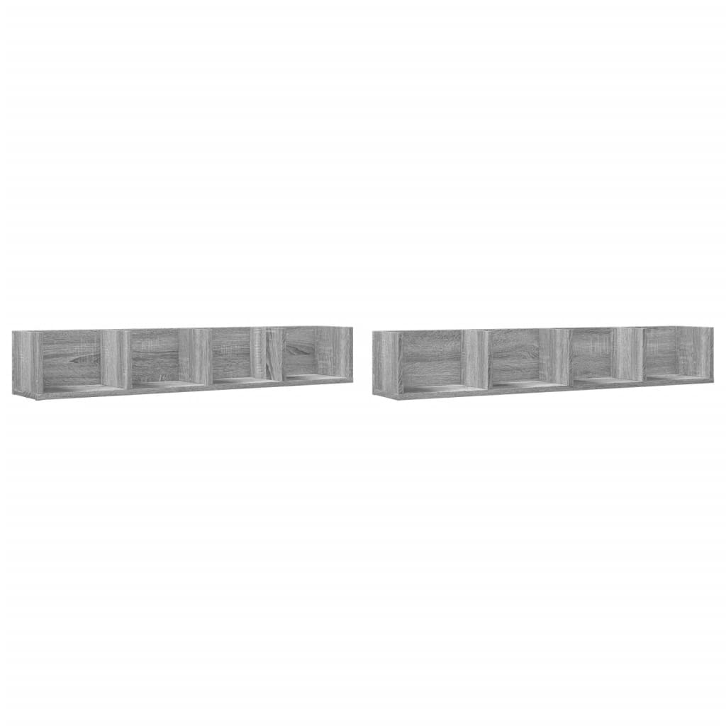 Wall Cabinets 2 pcs Grey Sonoma 99 x 18 x 16.5 cm Particleboard