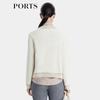 PORTS Women's Jacquard V-Neck Cardigan