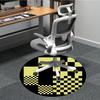 1pc Checkerboard Pattern Office Round Area Rug, Indoor Mat Suitable For Office, Under Office Chairs Bedroom Living Room Home Decor, Room Deco