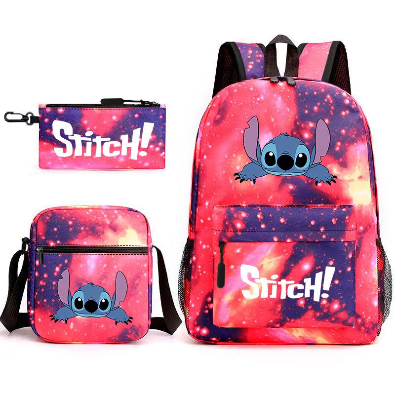 Printed Schoolbag Three-Piece Set, Primary And Secondary School Schoolbag, Backpack, Shoulder Bag, Pencil Bag.