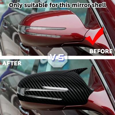 For Mercedes Benz CLS C219 W219 CLS280 300 320 350 2009-2011 Carbon Fiber Car Rearview Mirror Cover Caps