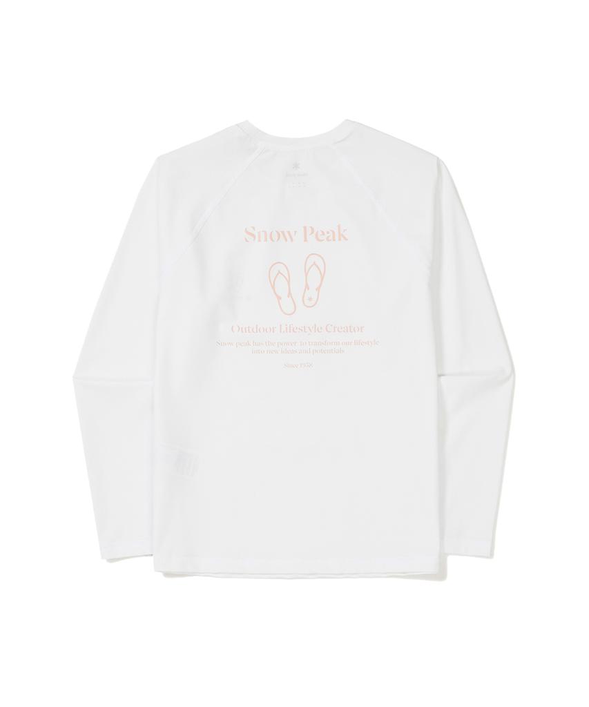 SNOWPEAK APPAREL Loose Fit Women'S Long Sleeve Rash Guard Off White (S24Mwwsw07)