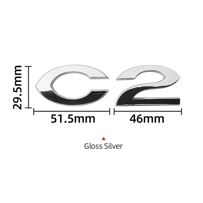 ABS 3D Car Rear Trunk Badge Sticker Emblem Accessories C2 C4 C5 logo for Citroen ait256