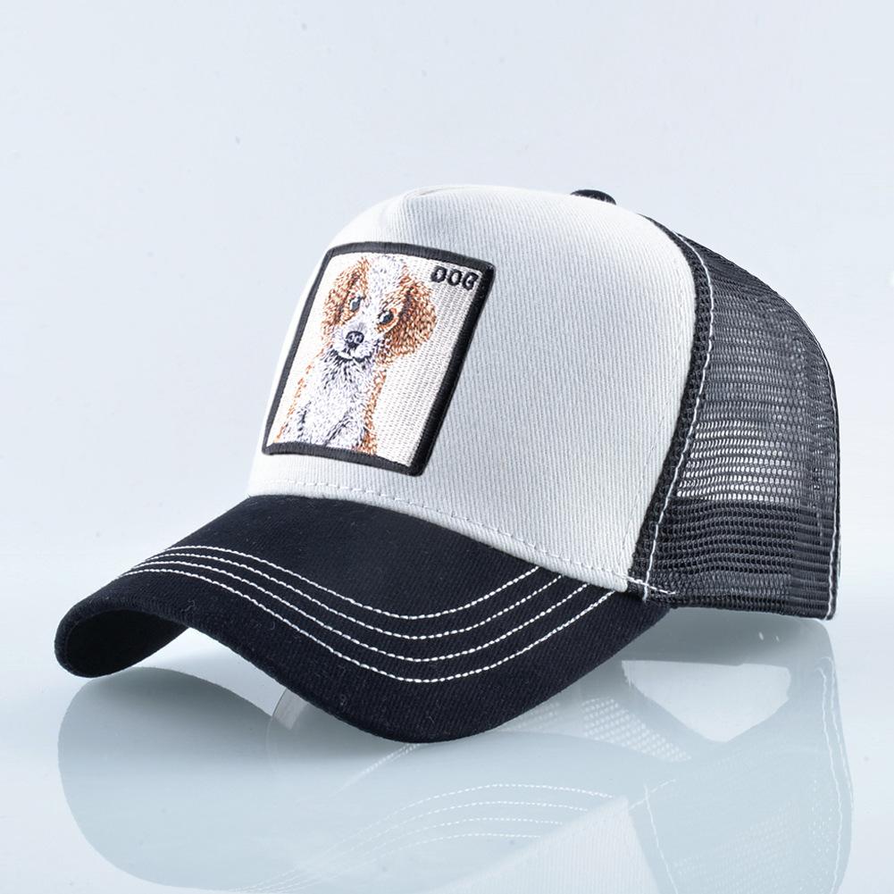 Trucker Fashionable Trendy Caps With Embroidery Animals Patch Four Seasons Adjustable Snapback Baseball Cap For Men Women Adjustable Visor Hat
