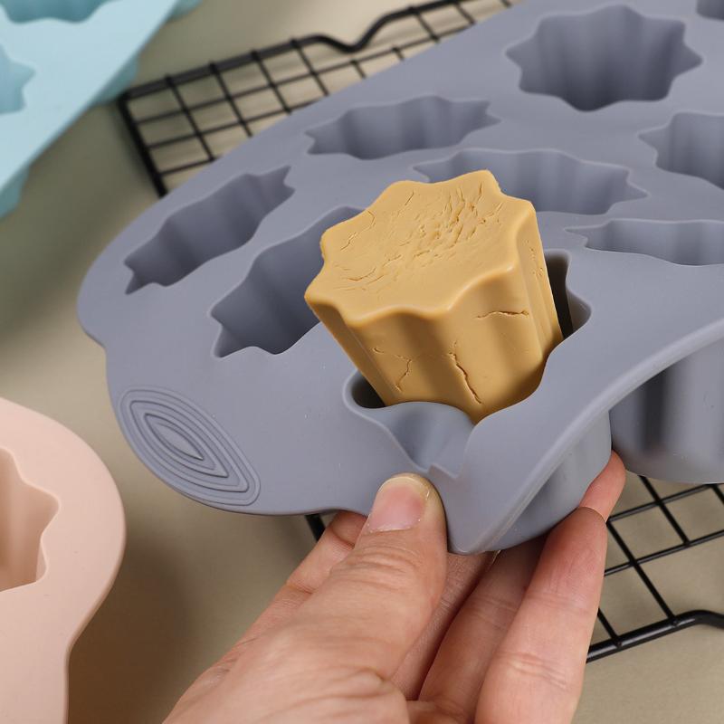 12 Cavity Silicone Octagon Mould Cake Pans Cupcake Muffin Mold Baking Tray Home Kitchen Cook Diy Tools