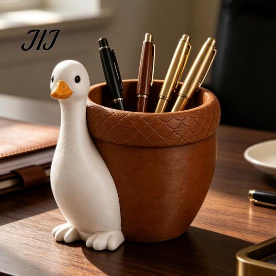 Schreibtisch-Organizer für Schüler, Niedlicher Gänse-Stifthalter, Behälter mit großem Fassungsvermögen und kompakter Größe, 3D-Schreibtisch-Aufbewahrungsbehälter Druck PLA Schreibwaren für Stifte Papier