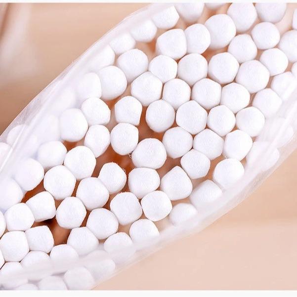100 Pcs Disposable Double-Headed Cotton Swabs for Gentle Makeup Removal and Beauty Cleaning