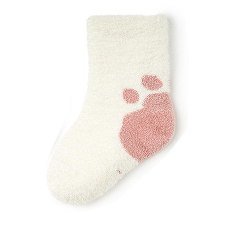 Velvet-Lined Warm Mid-Tube Socks for 0-3 Years: Autumn & Winter Baby Terry Socks