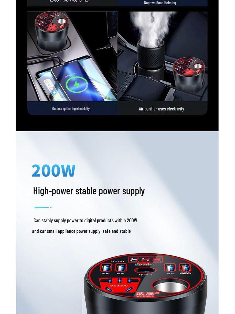 Universal Car and Truck Power Inverter 12V/24V To 220V Charger Socket