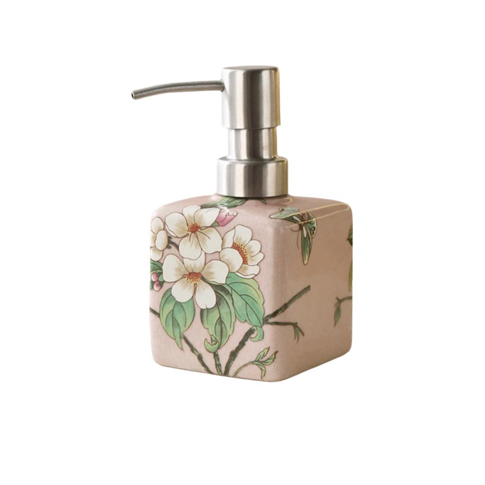 Ceramic Hand Wash Bottle Stainless Steel Pump Head Lotion Bottle  For Shampoo Shower Gel