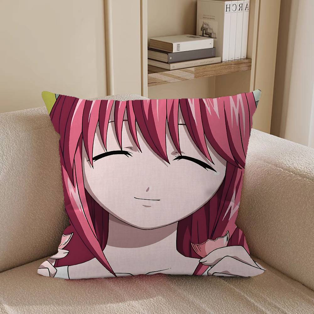 Elfen CARTOON LiedS Pillow Covers Cartoon Sofa Decorative Home Double-sided Printing Short Plush Cute Cushion Cover