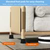 2Pcs Adjustable Bed Stopper ABS Headboard Stabilizer Wall Spacer Bumper for Noise Reduction Wall Protection Bed Frame Support