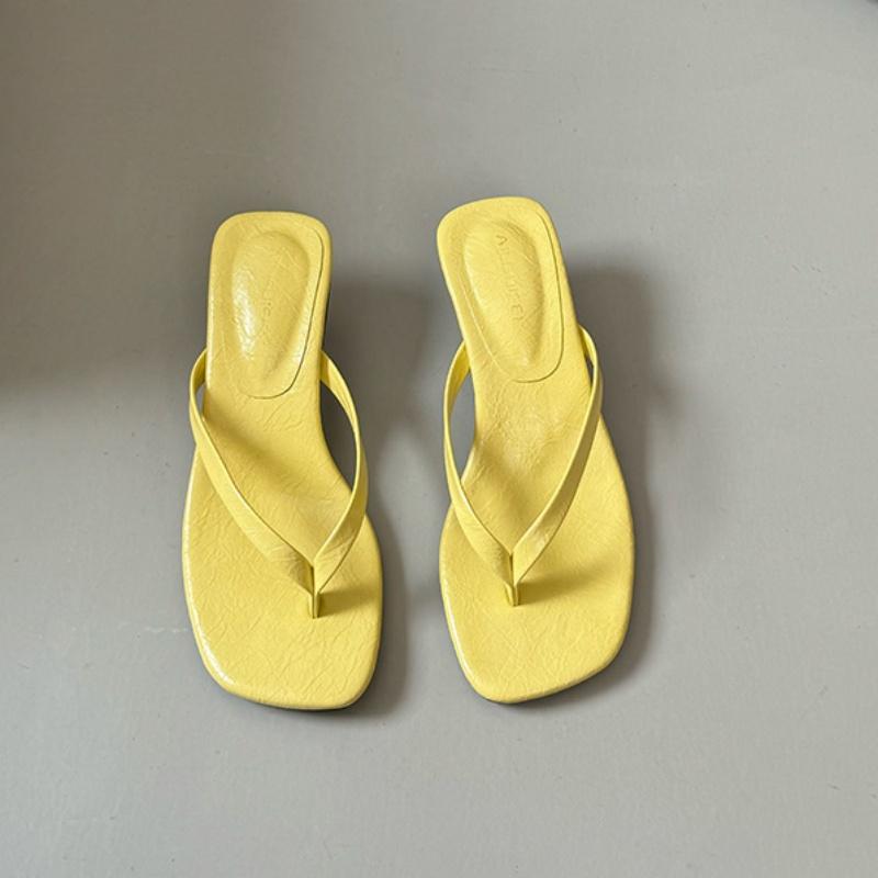 

Мода Bailamos 2025 Бренд Женские тапочки Туфли на высоком каблуке Сандалии Сексуальные с открытым носком Вечеринка Свадьба Летняя обувь Женские Мягкие Уличные Шлепанцы Пляж Ф 40 жёлтый