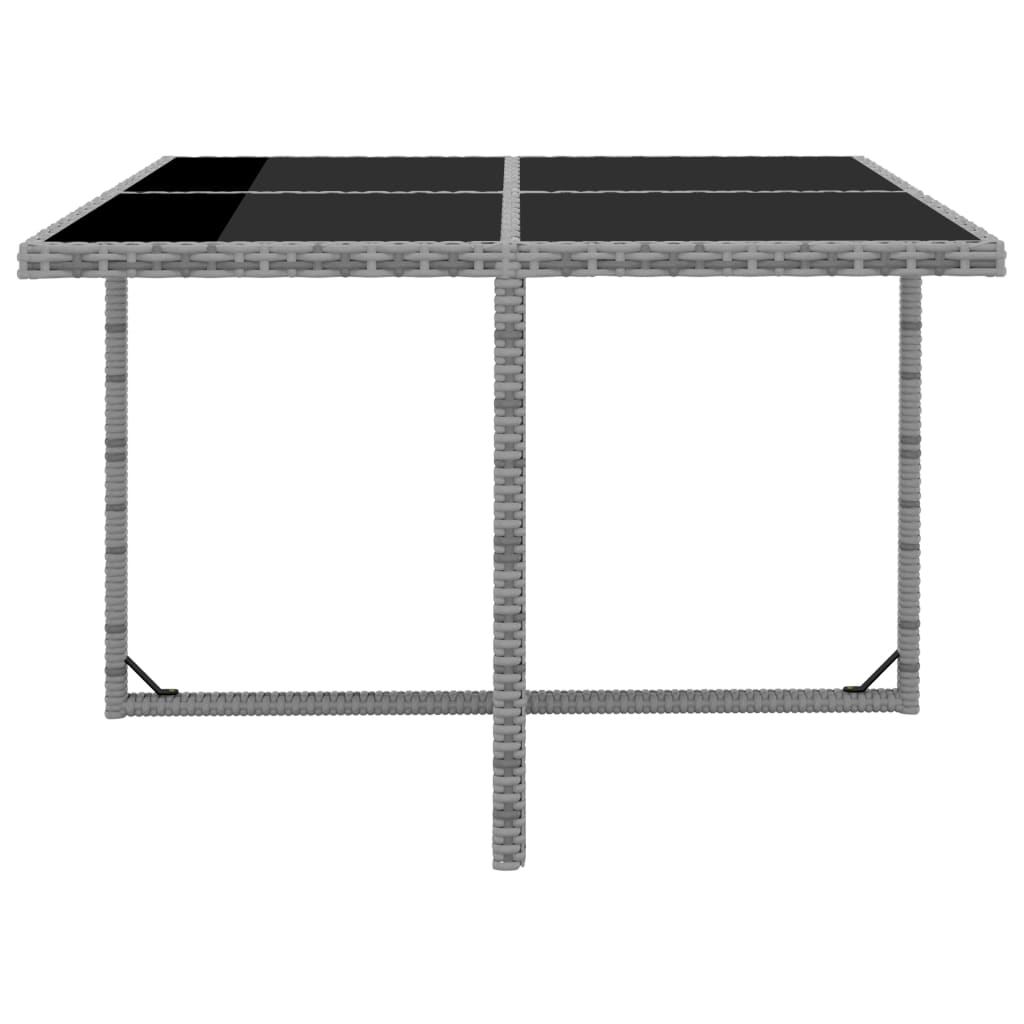 9 piece garden dining set with cushions poly rattan anthracite