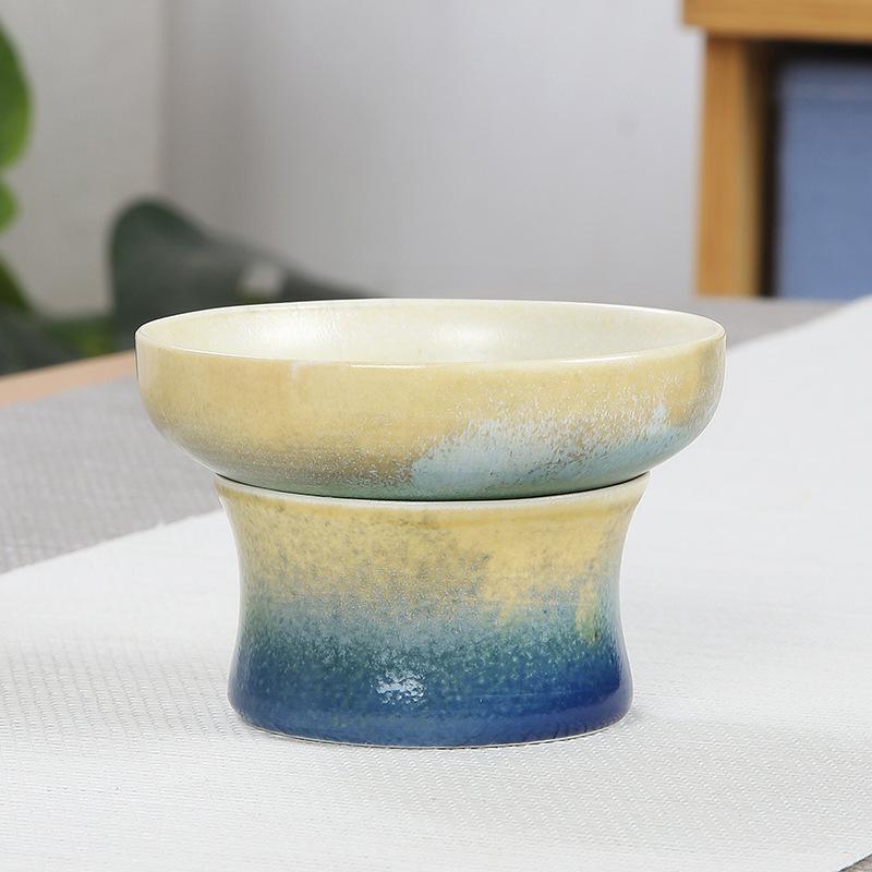 Set ceașcă de degustare din ceramică grosieră stil japonez cu strecurătoare set ceai ceai kung fu set ceai mare de ceai set ceai ceașcă bărbat lux ușor retro