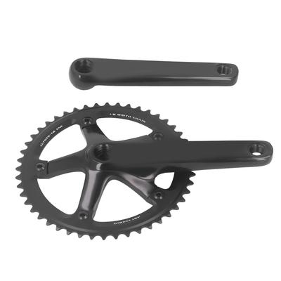 Guarnitura per Bicicletta 48T Quadrato Nero Lega di Alluminio Guarnitura per Bicicletta da Montagna e Strada