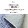 ARIE (Arie) Shaggy Entrance Mat, Navy, 45 x 65 cm, Indoor Living Room, Stylish, Cute, Simple, Tramtis