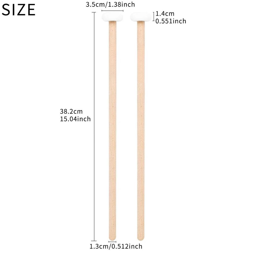 Nylon Drumsticks Timpani Mallets 1 Pair Nylon Head Wood Handle Drum Sticks Percussion Instrument Parts Accessaries