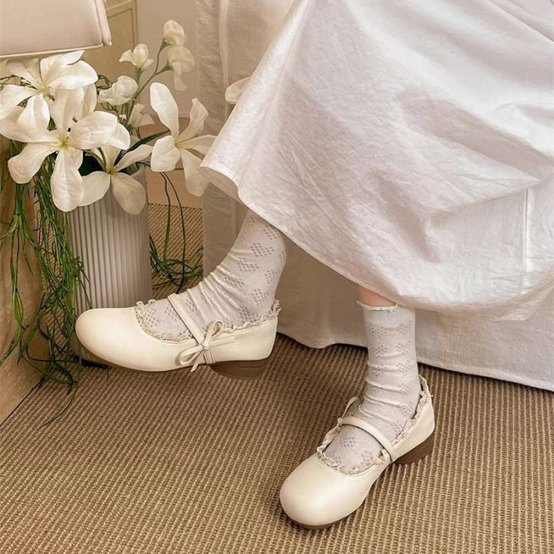 Japanische JK niedliche Schleife runder Kopf Lolita kleine Lederschuhe Damen 2025 Sommer neu mit Rock Mary Jane Schuhe