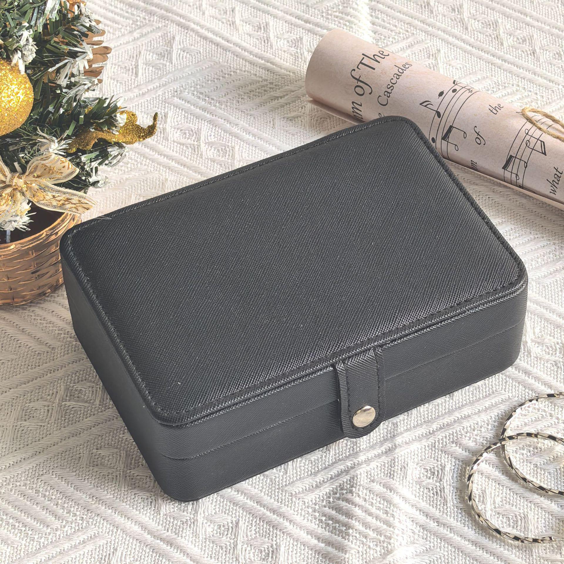 

Водонепроницаемая двухслойная портативная шкатулка для хранения ювелирных изделий 16*11*5.5cm темно-синий