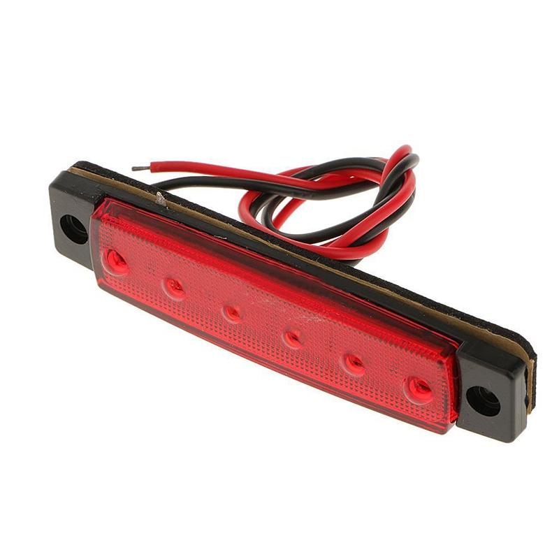 Stop 2x For Truck Mount Safe~ Trailer 6led Light Tail Brake Sealed Rv Red Turn