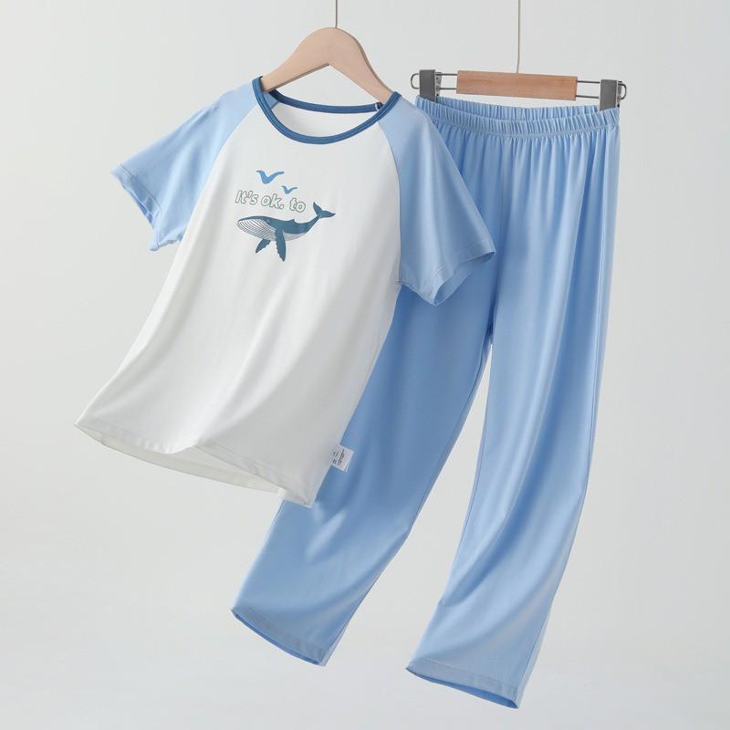 Kids Thermal Underwear Set A Class Cotton Blend Long Sleeve Homewear Boys Girls Winter