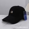 Solid color simple letter embroidery big head circumference baseball cap spring and summer new versatile face small sunshade cap