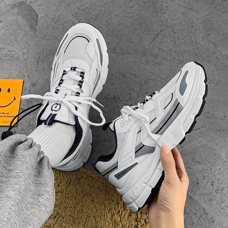 Thick Platform Breathable Running Mesh Upper Man Casual Sneaker Original Fashion Comfortable Summer Sale Sports Shoes for Men