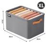 Wardrobe Organizer Box Foldable Storage Box Versatile Thickened Pants Sweater Storage Basket with Handle&Steel Frame Household