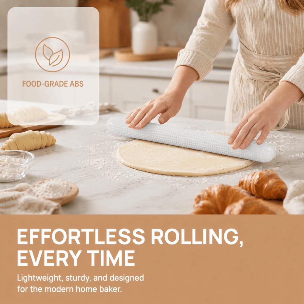 Embossed Non-Stick Rolling Pin Food Grade ABS Fondant Cake Roller Dumpling Wrappers