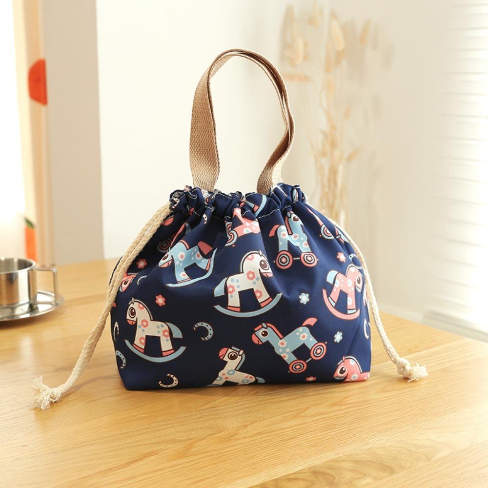 Cartoon Printing Lunch Bag Cute Storage Meal Bag New Handbag
