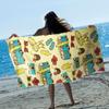 Watermelon Slice Print Beach Towel Microfiber Quick Dry Absorbent Lightweight Funny Summer Towel for Beach Pool Vacation Travel