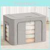 Clothes Storage Box Organizer With Steel Frame Waterproof Fabric For Bedroom Storage