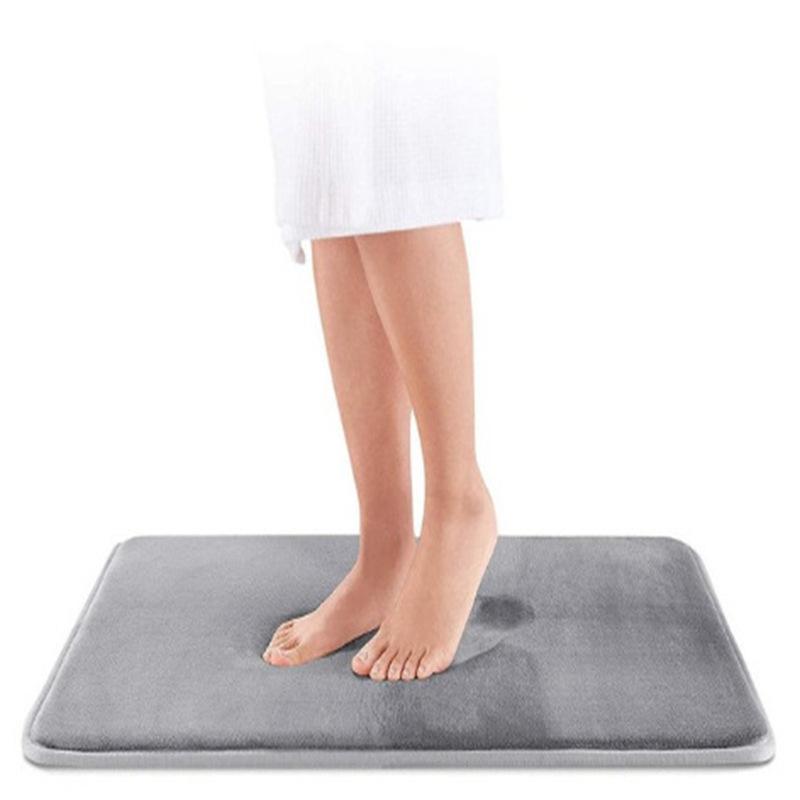 Beige Memory Foam Bath Mat Soft Non-Slip Absorbent Bathroom Rug Ideal for Shower Bathroom Decor Bath Mat Great for Bathroom