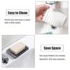 Square Creative Soap Dish, No-Drill Simple Drainage Holder for Waterless Storage