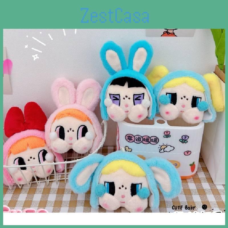 Adorable Fluffy Doodoo Girl Keychain Plush Key Ring Cute Bag Charm For Couples