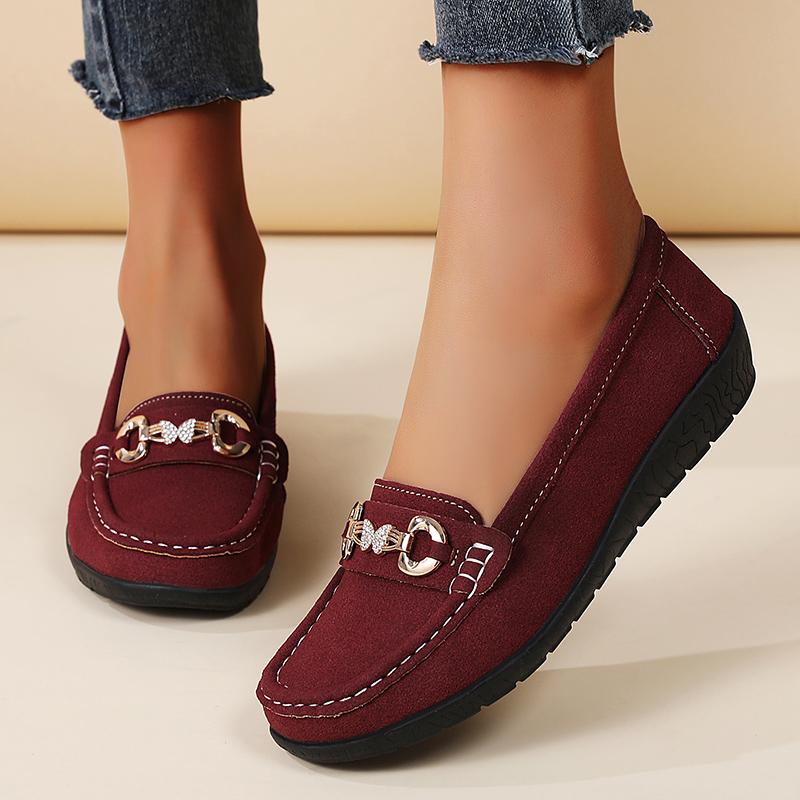 Fashion New Women Moccasins Flats Shoes Ladies Genuine Leather Shoes Woman Loafers Slip On Comfy Shoes Ladies Casual Shoes Size 44