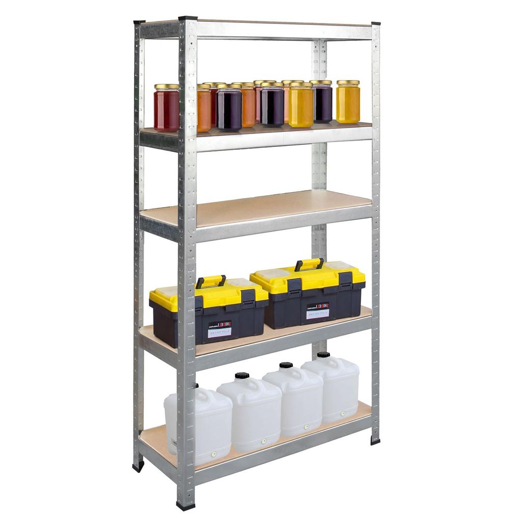 Metalowy Regał Magazynowy Zestaw 2 Szt. 150 X 75 X 30 Cm Humberg Hr-810