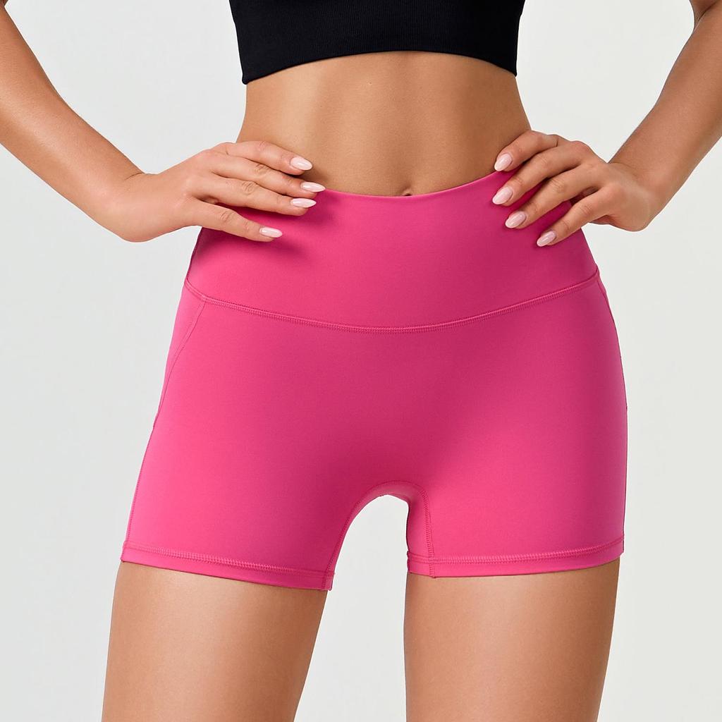 2025 Women's High Waist Sports Shorts - Summer Thin, Tummy Control, Hip Lifting, Antibacterial, Anti-Exposure, High Elastic Fitness 3-Point Pants