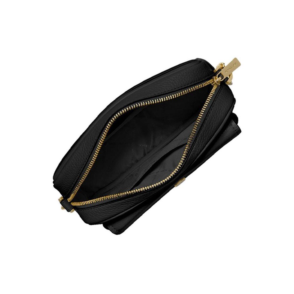 Michael Kors Mk Jet Set Travel Medium Chain Vintage Camera Bag Vintage Leather Zipper Commuter Crossbody Bag Women Bags Black 35F1GTVC8L-BLACK