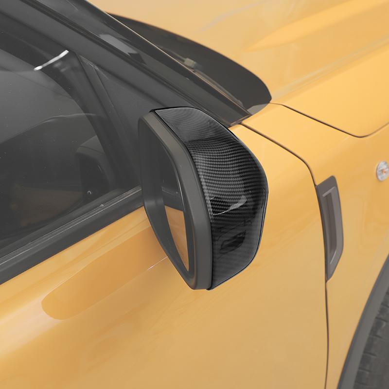 Car Rearview Mirror Decorative Frame Cover For Ford Bronco Sports 2021 Up Car Exterior Accessories , ABS Plastic