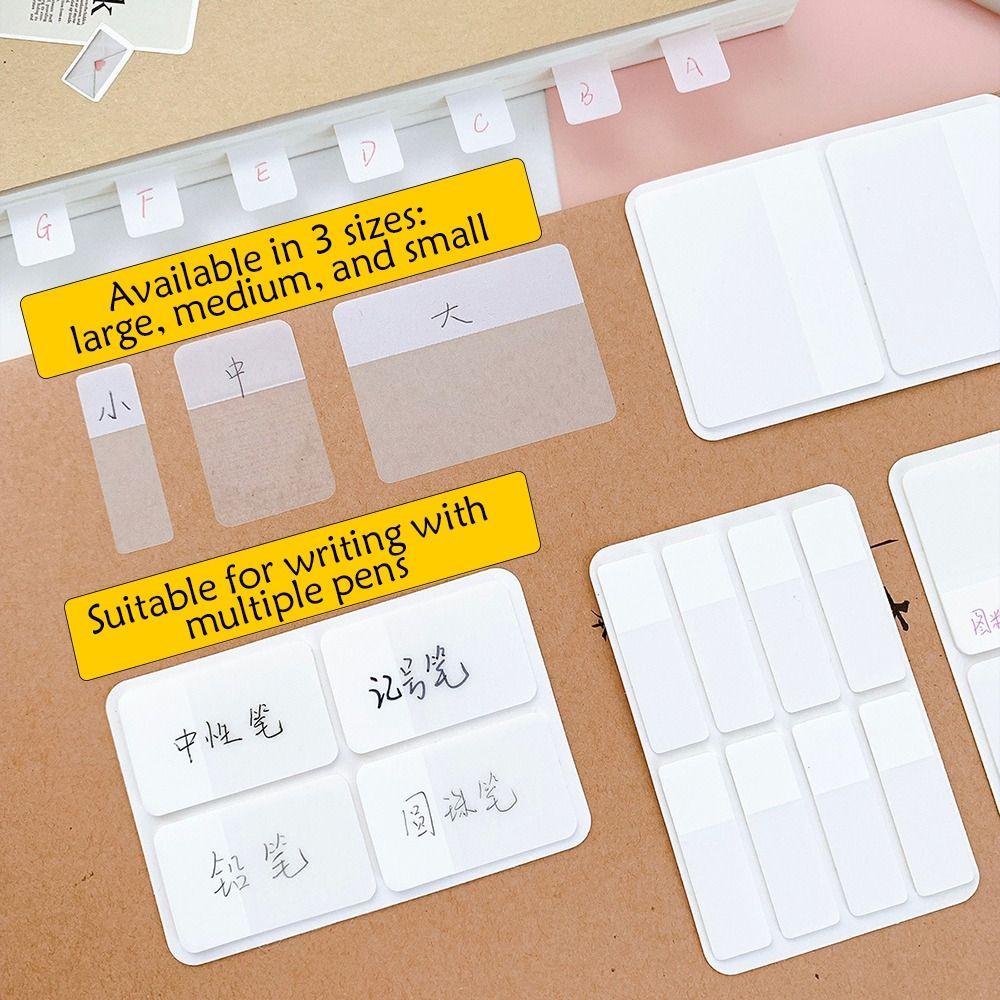 40/80/160 PCS Transparent Index Stickers Frosted Classification Stickers Label Stickers Students