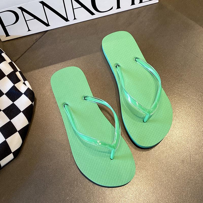 Korean Style Cute Non-Slip Women's Summer Flip-Flops - Trendy Wearable Beach Sandals for Students