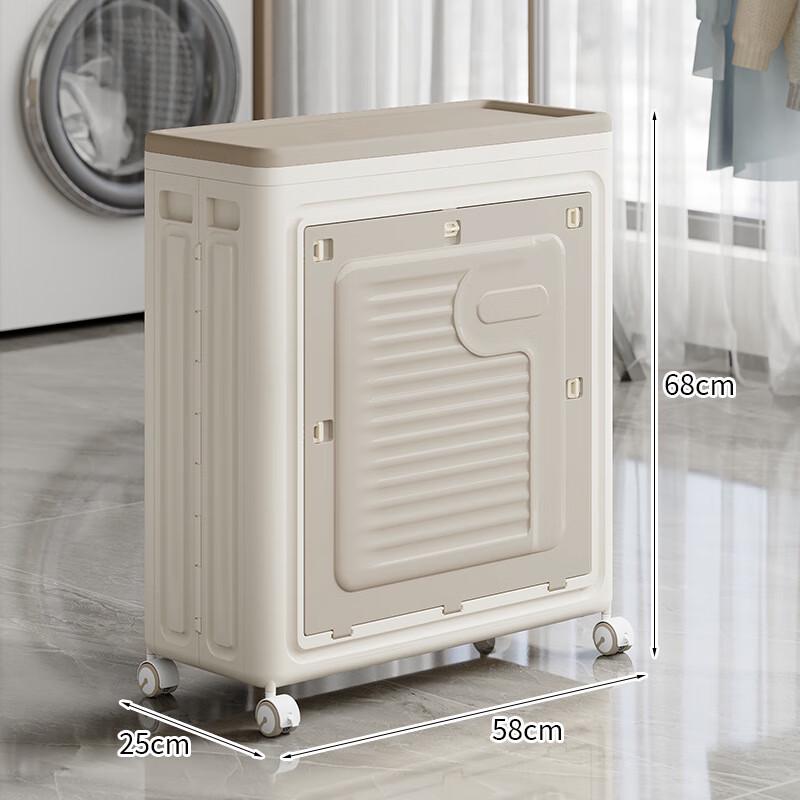 Foldable Flip-Top Clothes Storage Box with Wheels