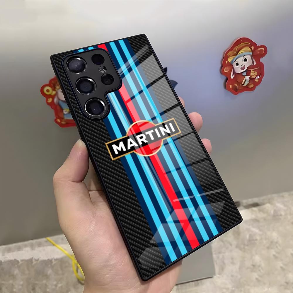 

M-Martinis Racing Чехол для телефона For Samsung S26 S25 Ultra S23 S22 S24 S20 Fe S21 Plus A54 A53 A16 Стеклянная крышка Samsung s26