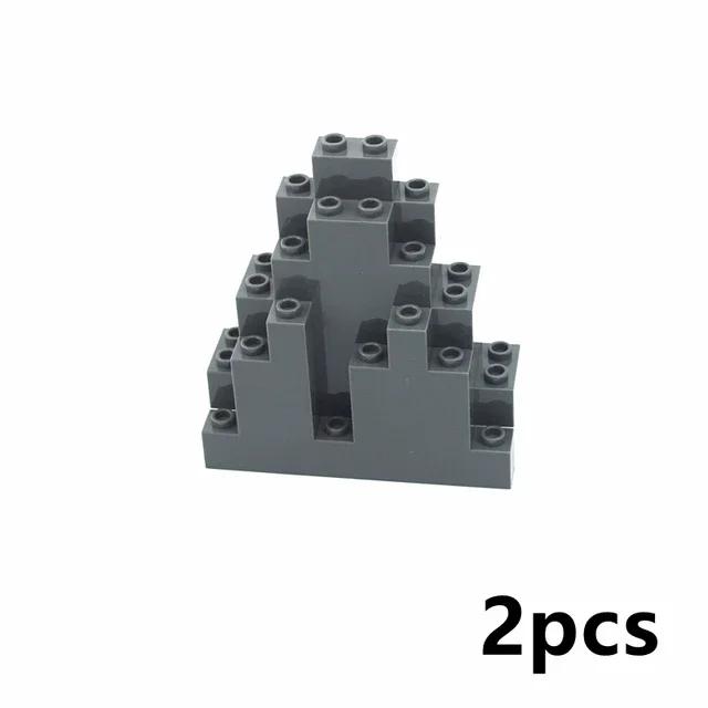 MOC Building Blocks Construction Drawbridge Mountain Rock Panel Rockery Hill Bridge DIY Bricks Accessories Creative Toys Leduo