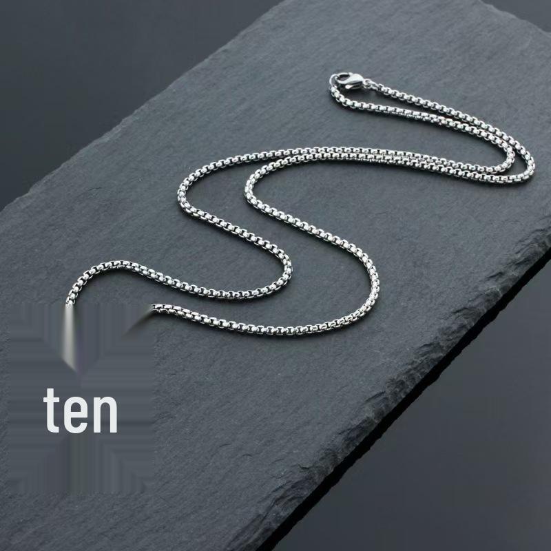 Men's Polished Titanium Steel Cross Necklace - European & American Style Pendant