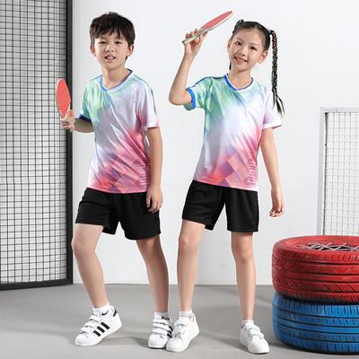 Çocuk Badminton Takımı Erkek ve Kız Tenis Antrenman Takımı Hızlı Kuruyan Nefes Alabilir Masa Tenisi Spor Giyim